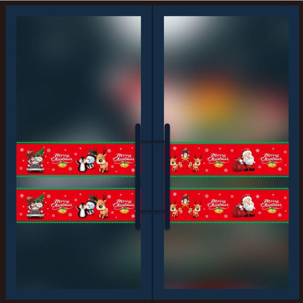 New Pvc Christmas Static Cling Window Decor Featuring Festive Santa Claus Design