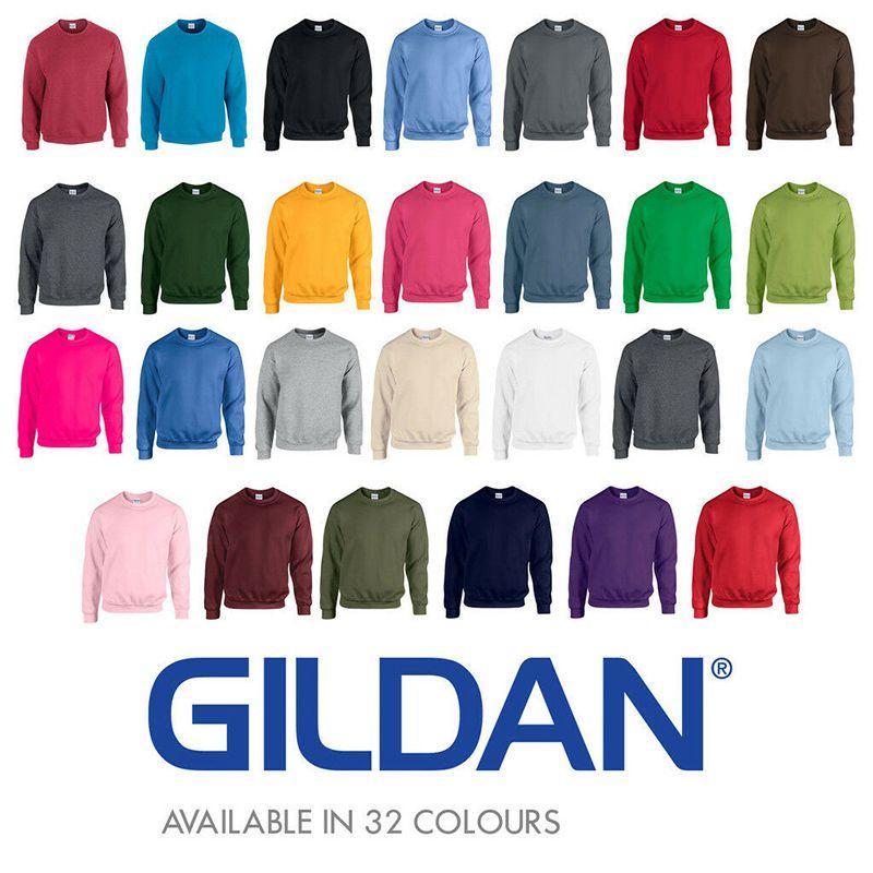 Sweatshirt clasic Gildan Heavy pentru adulți, cu gât rotund, simplu, pulover, pentru îmbrăcăminte de lucru elegantă și confortabilă