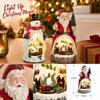 Christmas Resin Music Box Ornament with Glowing Light for Holiday Table Decor