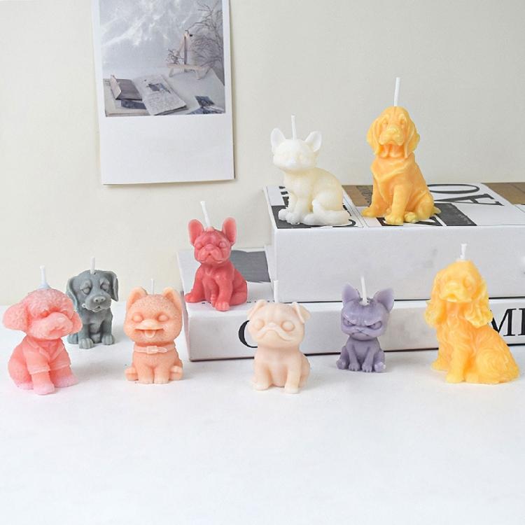 Animal Dog Shaped Candle Silicone Molds for Candle Soap Table Ornaments Gypsum Decorations, Epoxy Resin Silicone Molds