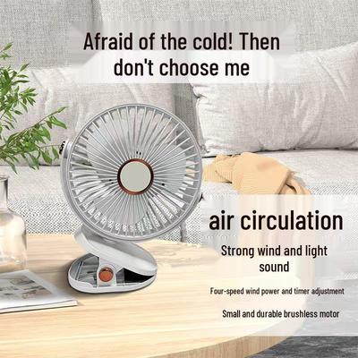 2025 USB Rechargeable Portable Silent Fan: Handheld, Clip, & Desktop Use for Dorms & Cars
