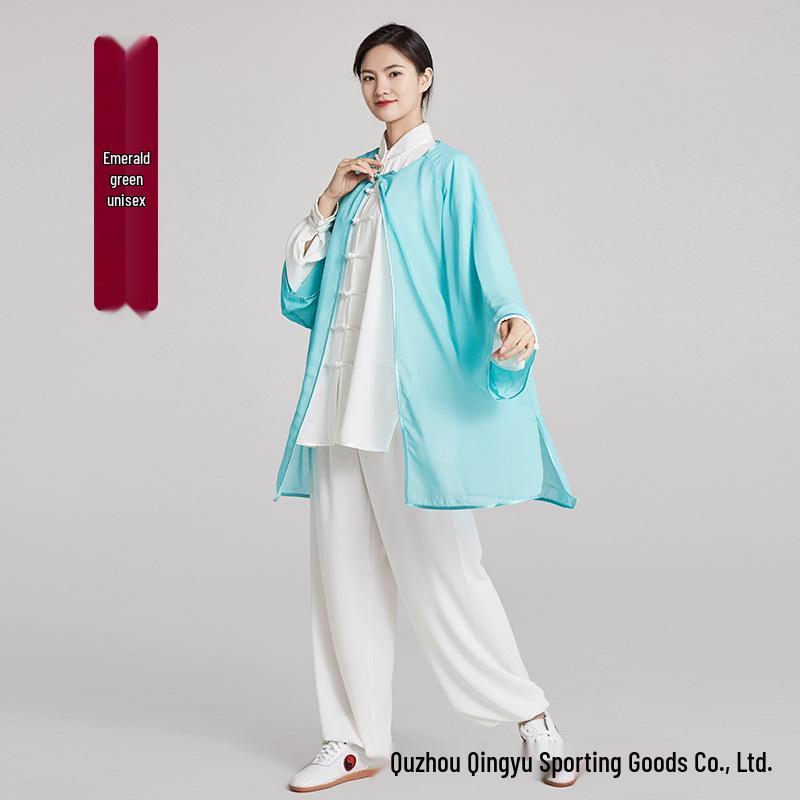 

Women s Qingyu Tai Chi Suit with Flowing Gauze Shawl - Wushu Competition & Practice Attire L (Height 1.7m-1.8m)