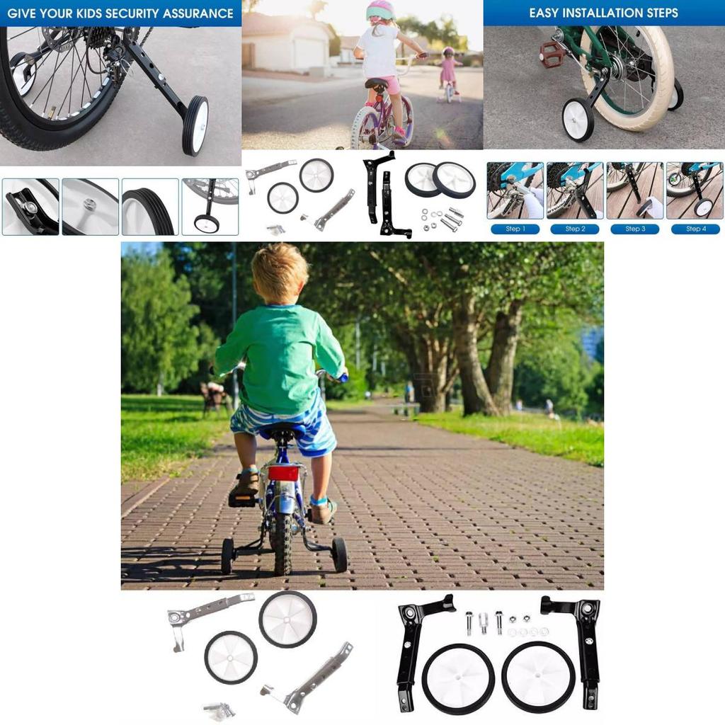 Versatile Adjustable Training Wheel Support For Children's Bikes With Sturdy Build