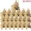 New 8pcs/lot MOC Uruk-hai Orc Army Group Orcus Figures Model Building Blocks LOTR Bricks Medieval Toys for Children gifts