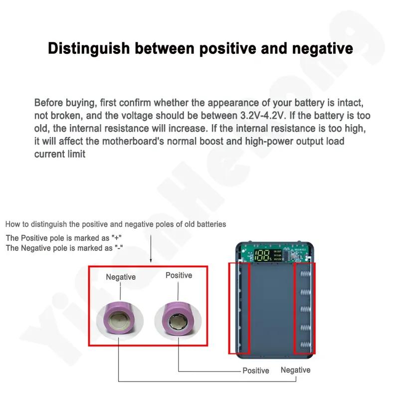 5*18650 Power Bank Case Dual USB For Mobile Phone Charger DIY Shell 18650 Battery Holder Charging Box With LED Flashlight