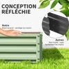 Raised Garden Bed, Galvanized Steel, 120 x 120 x 30 cm, Light Green