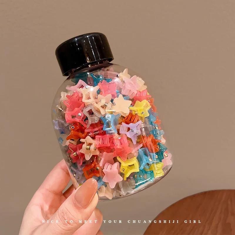 50ks/sada Drápky do vlasů Candy Barva Květina Hvězda Sponka do vlasů Postranní spona Dívčí Roztomilá Mini spona do vlasů Ofina Spona do vlasů Korejské vlasové doplňky