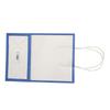 10pcs Shopping Packaging Paper Bag Portable Kraft Paper Gift Bag White Blue Edge