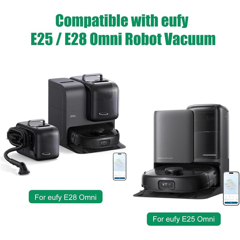 A65T-Staubsaugerzubehör-Set für Eufy E25/E28 Omni Roboter Inklusive Ersatz-Rollbürste Hepa-Filter Lappen Seitenbürste