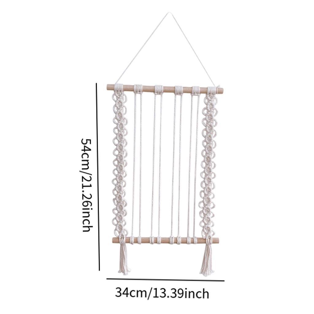 Picture Frames Decoration Hanging Photo Display Boho Macrame Wall Decor Picture Organizer for Teen Girls Cafe Bedroom Women