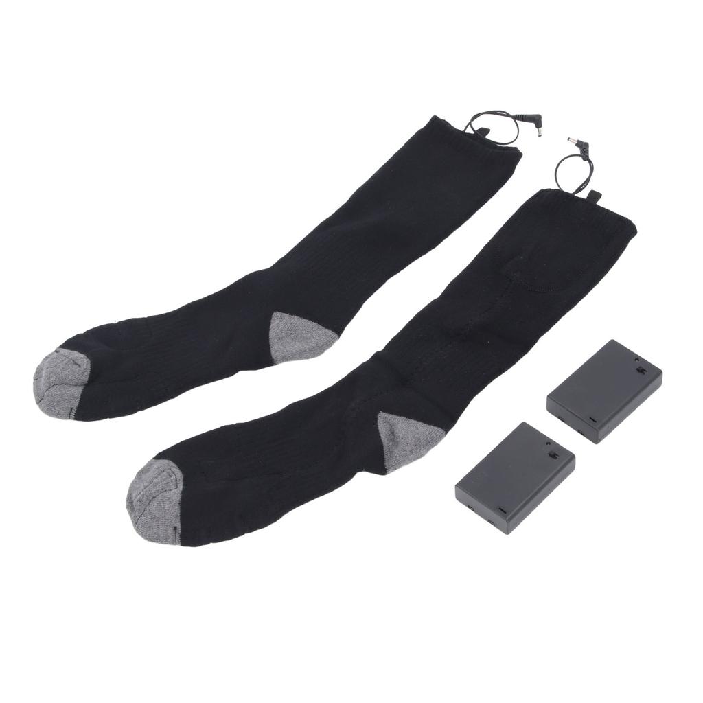 Electric Heated Socks Men Women Rechargeable 2 Sided Heating Washable Portable for Skiing Hiking Camping Uniform Size