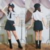Clearstone GLOWHOLIC Cosplay Halloween Grayish Police Costume for Women, Size S, Gray