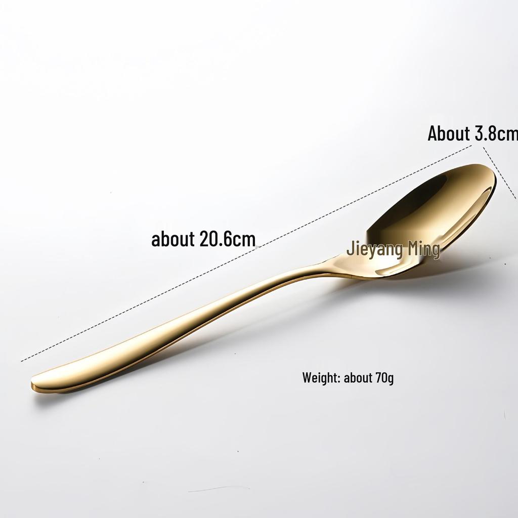 Stainless Steel 304 Cutlery Set: Fork, Spoon, Knife for Hotel, Home, Western Cuisine, Includes Soup and Coffee Spoon, Steak Knife, and Fork.