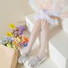 Breathable Lace Sweet Socks for Kids Feature Lovely Bowknot Edges, Lovely Girls In Tube Socks for Summer Outfits
