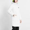 Vans Embroidered Logo Hooded Mid-Length Down Jacket Women Outerwear White VN0A4BFTWHT