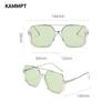 2 Pairs Per Set Square Sunglasses Fashion Vintage Double Bridge Casual Sun Glasses Women Stylish Oversized Brand Design Shades