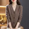 Spring and Autumn Women's Knitted Cardigan Sweater Loose Women's Coat Large Casual Sweater