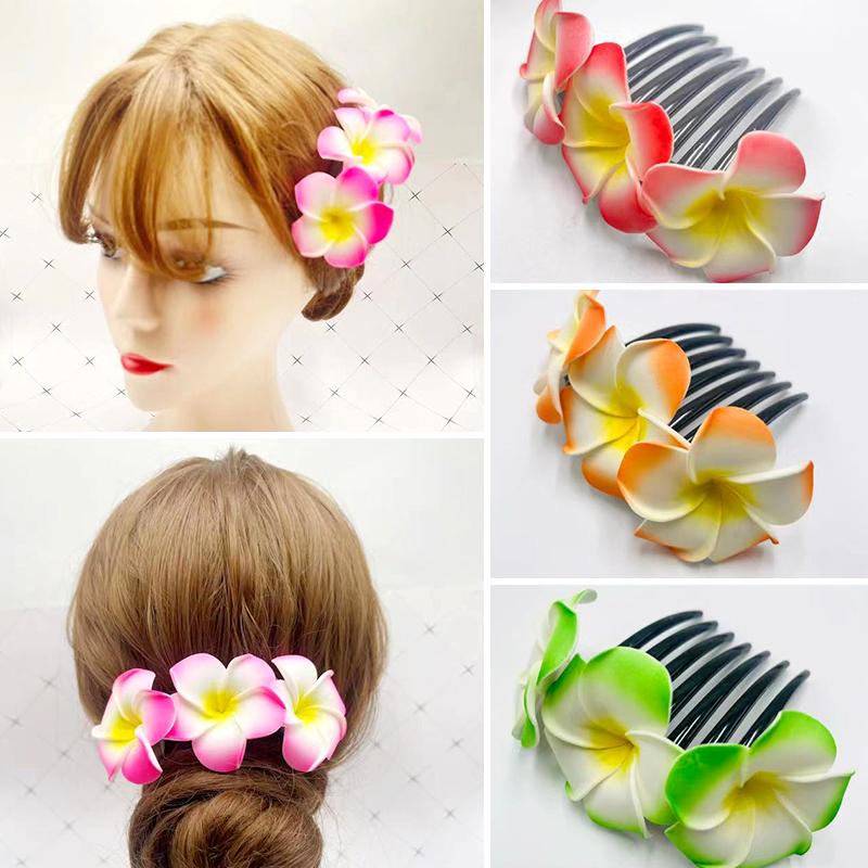 

1 шт., аксессуары, заколки для волос, расческа для волос, аксессуар для волос с цветком плюмерии, сумка для мероприятий для женщин и девочек