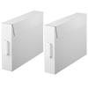 Velcro Fastener Adhesive Yamazaki Artwork Storage Set of W63 X D12 X H45cm Excluding Tower Large Capacity Storage Box with 5310 [Improved Strength]
