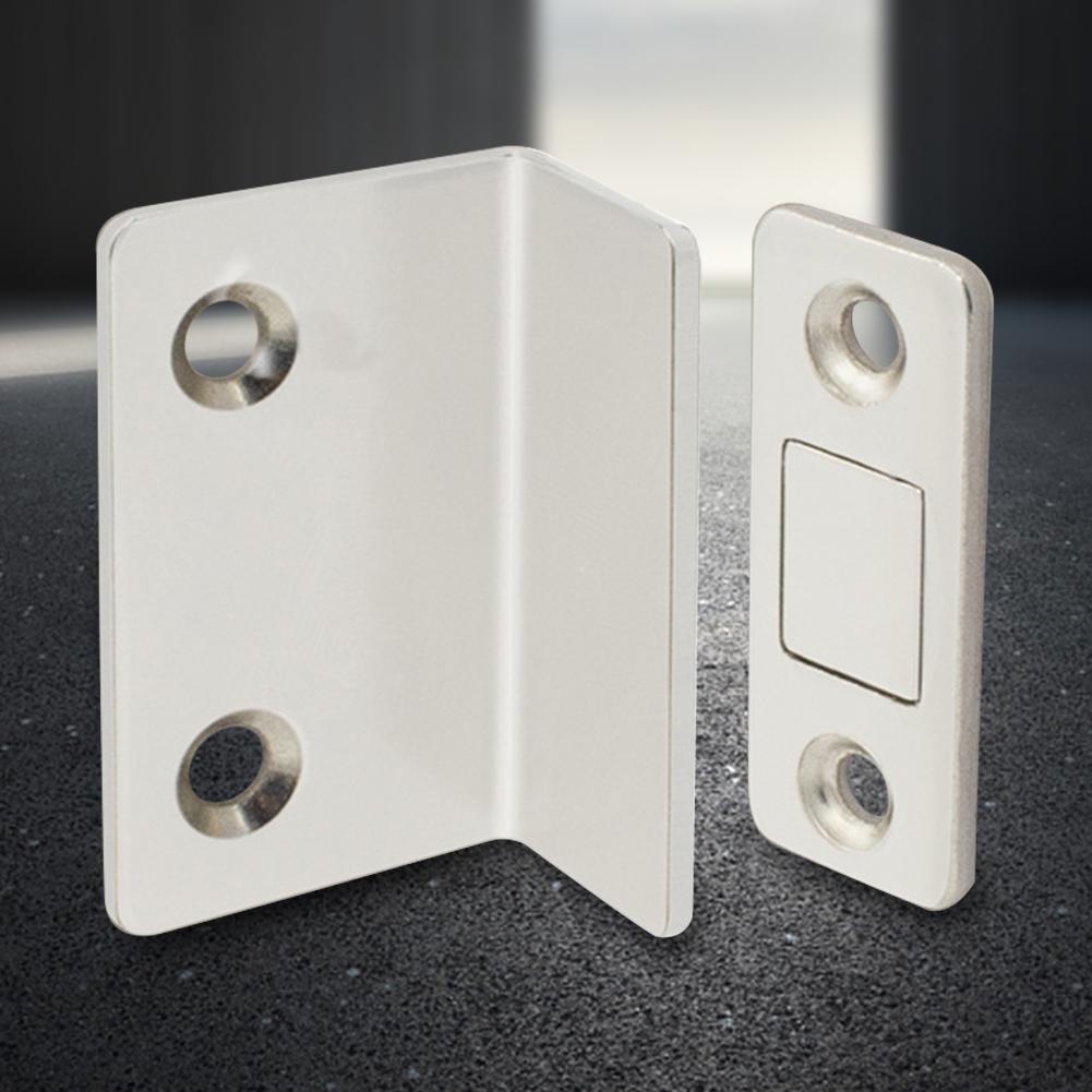L-shaped Door Touch Magnetic Door Catch Latch-Invisible Strong Adhesion Drill-Free Mount Seamless Release- Ideal for Cabinets Do