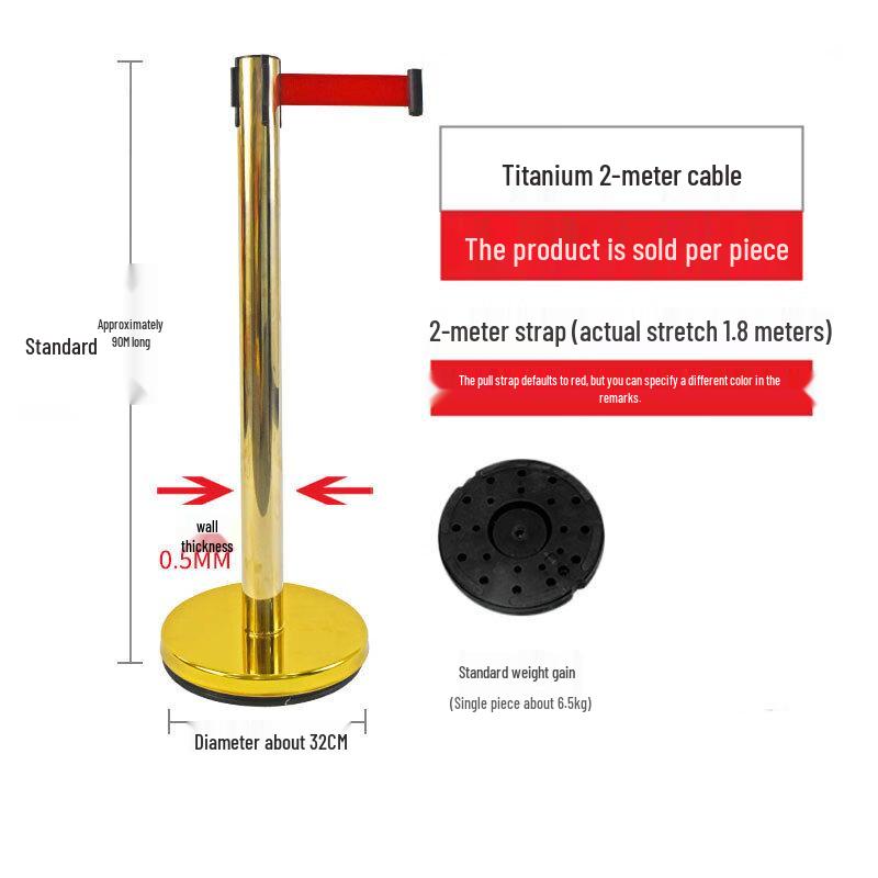 Retractable Safety Barrier Stanchion 2 meters