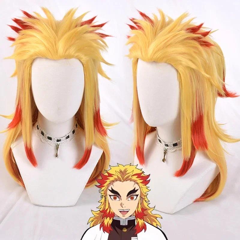 Anime Rengoku Kyojuro Cosplay Kostuums Trein Mugen Gewaad Pakken Voor Volwassenen Kinderen Pruiken Cos Outfit Feest M&Other