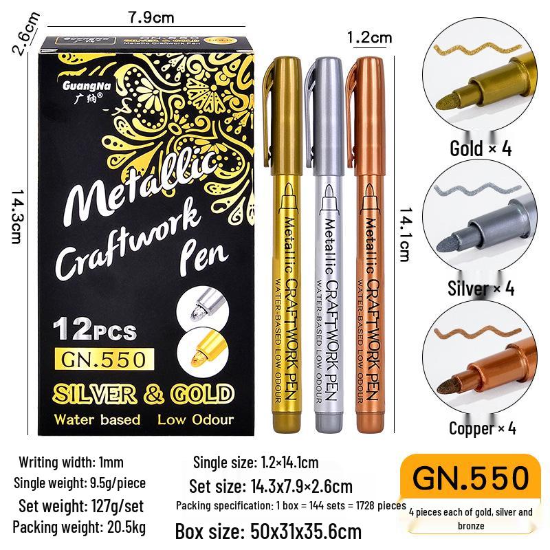 Metallic Color Craft & Graffiti Soft Tip Pen - 550B Signature & Sealing Wax DIY Marker