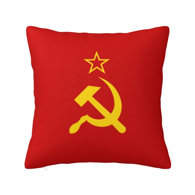 Custom Heartbeat Rossia Russia Cccp Cushion Cover 40X40Cm Ussr Velvet Luxury Pillow Case