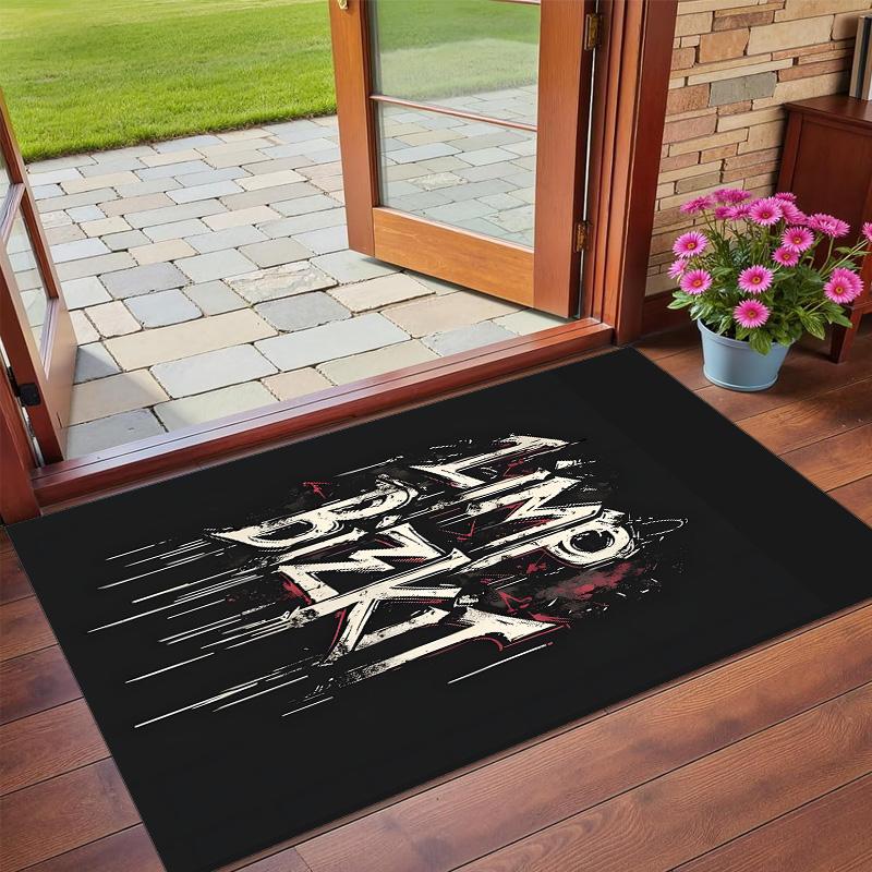 Anti‑Slip Crystal Velvet Floor Rug, Limp Bizkit Design Carpet for Indoor Living Bedroom Home Decoration