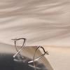 Geometric Cross-line Ear Buckle Temperament Cool Style Exaggerated Earrings New Year's Earrings
