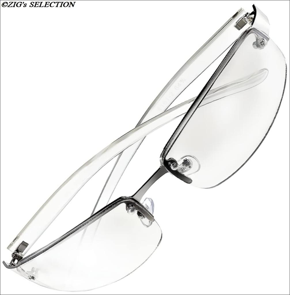 [ZIG's] Sunglasses for Men and Women, Suitable for All Seasons, Day and Night Use, Driving, Light Color, Light Brown, Half-Mirror, Clear, UV400 UV