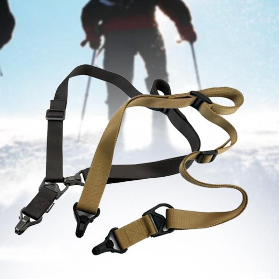 Outdoor Sports Tactical Nylon 2 Point Rifle Sling Clasp Hunting Adjustable Belt Strap