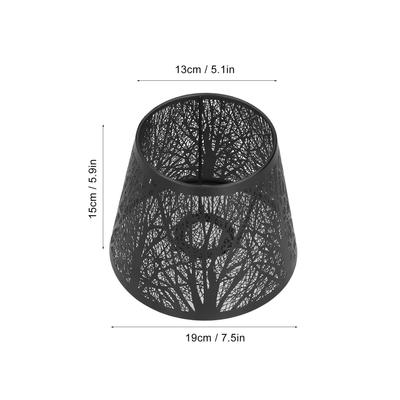 E27 E26 Lampshade Modern Style Wrought Iron Carved Forest Tree Shaped Mini Lamp Shade Cover for Table Lamp Bedroom Bedside Decor