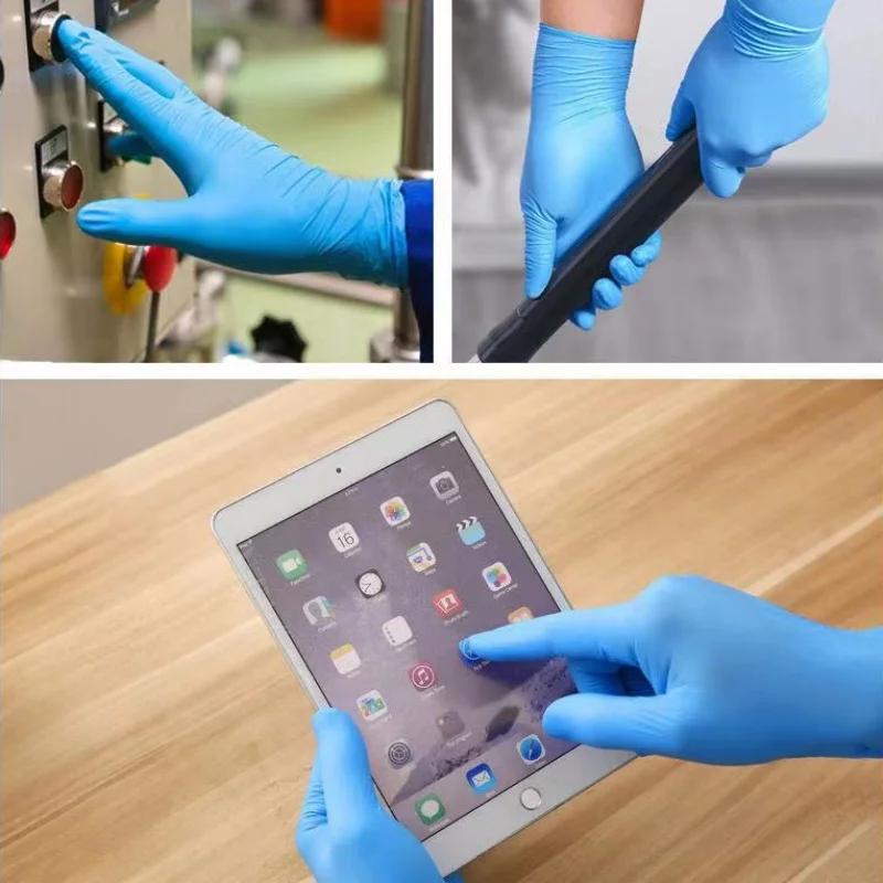 100 Stück Einweg-Nitrilhandschuhe für Haushalt, Reinigung, Arbeit, Küche, Gartenarbeit, Gartenarbeit