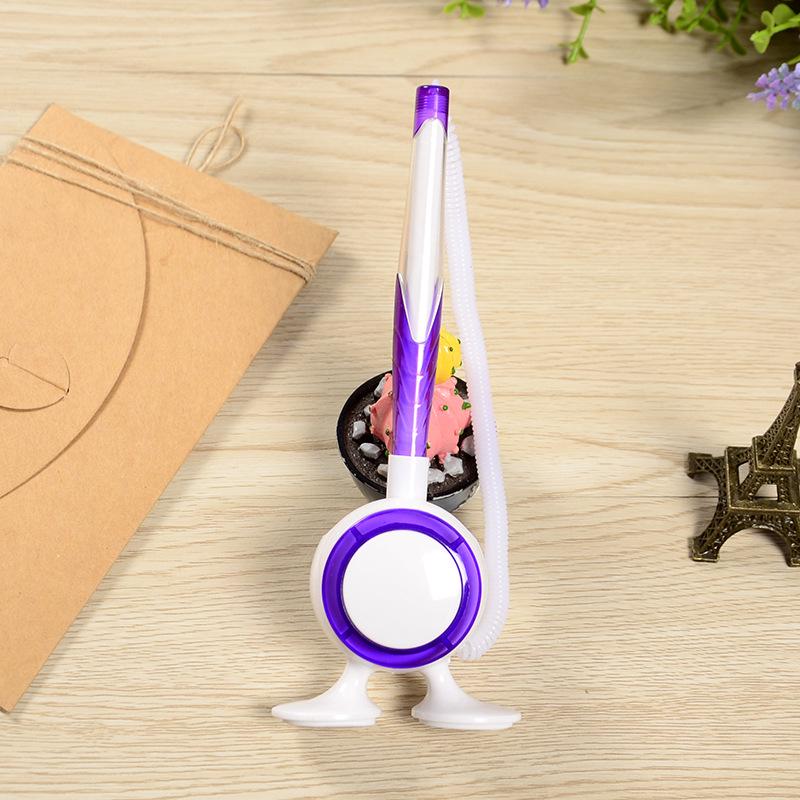 1Pc Hospital Bank Hotel Front Desk Signature Pen, Feet Can Be Glued To The Desktop Signature Pen