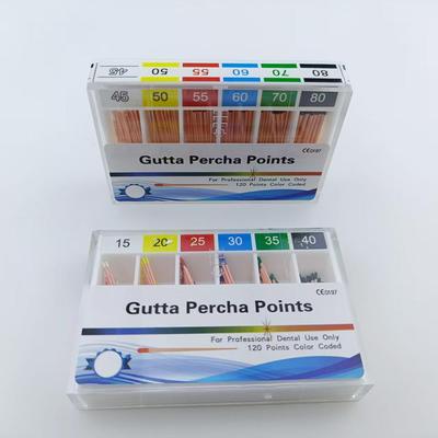 1 Schachtel Dental Guttapercha Stifte Wurzelkanal Endodontie Baumwollfaser 02 04 06 Spitzen Taper