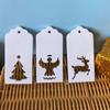 Christmas Ornament Resin Mold Pendant Mold Bookmarks Resin Mold with Hole for Epoxy Resin Casting Keychains Jewelry Mold