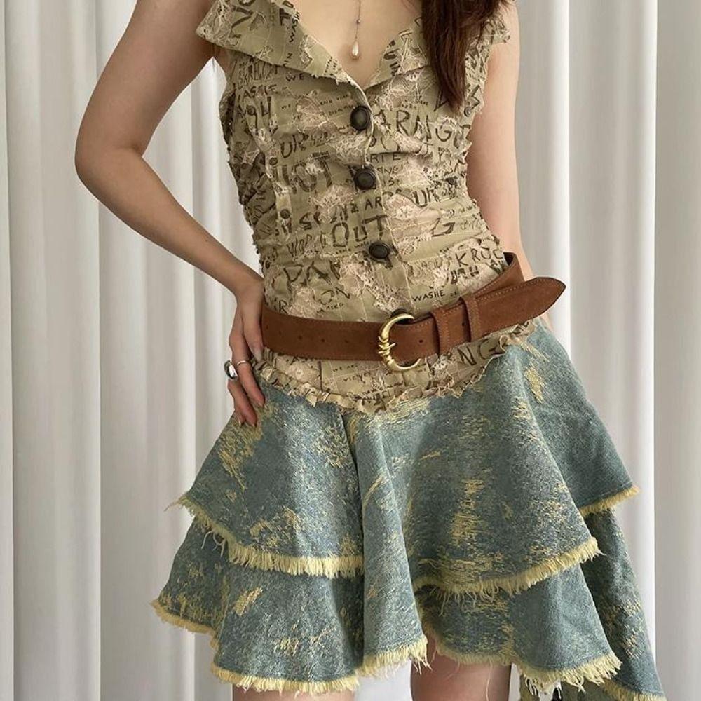 

Heavy-Duty Wide Waist Belt Y2k Dress Jeans Belt Niche Women s Belt Streetwear чёрный
