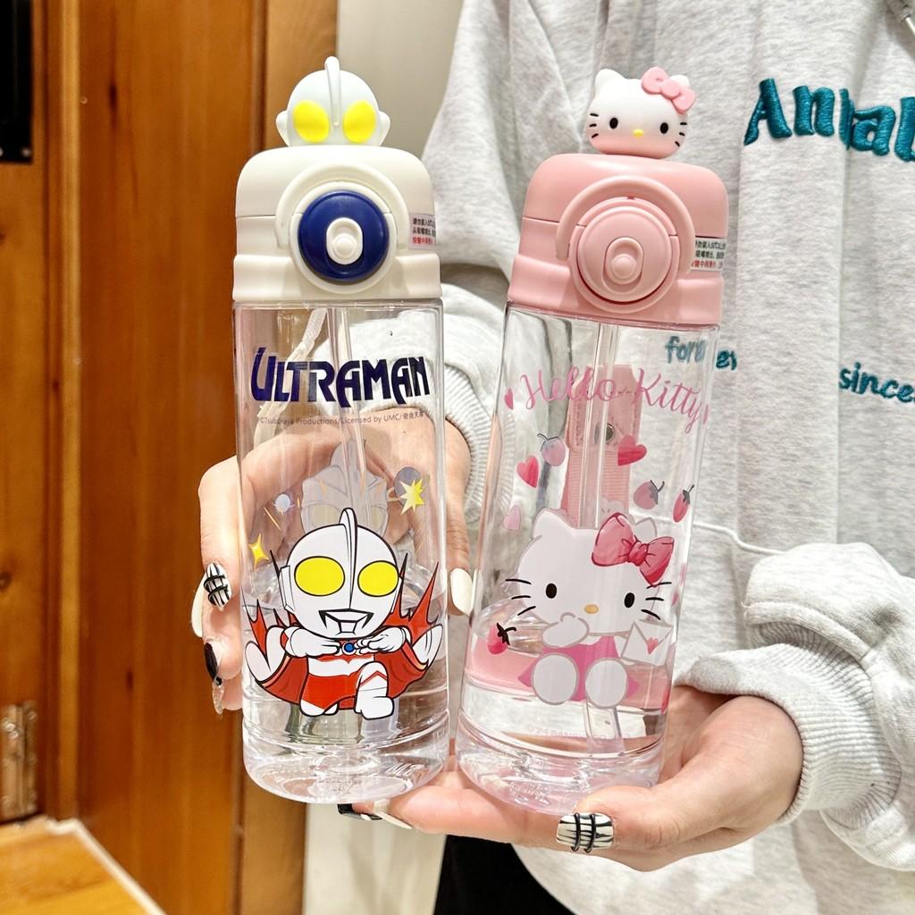Sanrio Kuromi Plastic Drinking Cup With Straw For Kids Summer Use