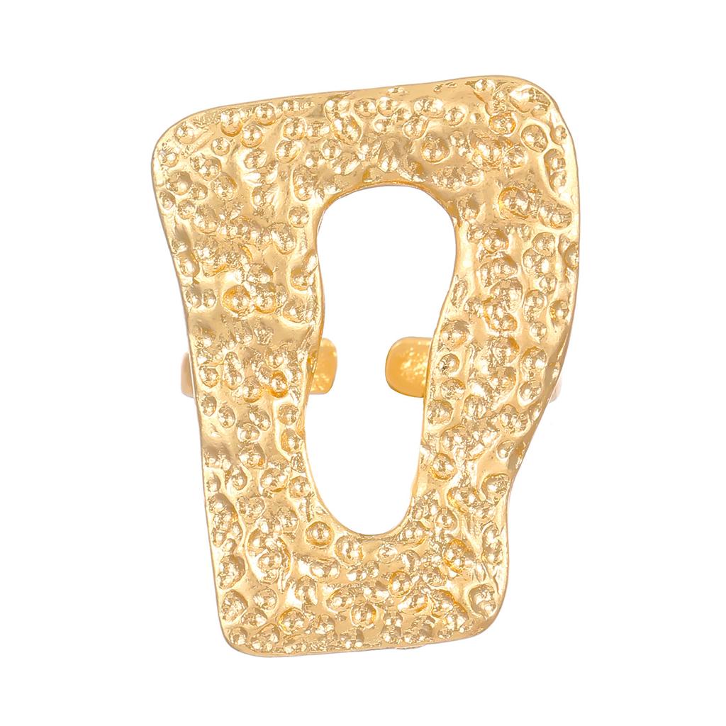 High quality 2026 exaggerated punk open ring female niche retro geometric irregular hollow texture index finger ring