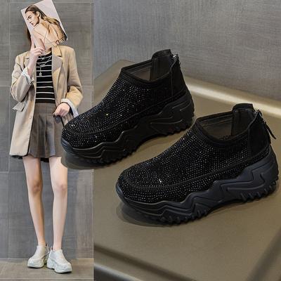 Baotou Sandals Women's Summer New Outer Wear Thick-soled Small Man Height Increase Hollow Hole Sports White Shoes