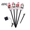 Holiday Landscaping for Entrances Christmas Solar Stake Lights Santa Snowman Tree Figurine Lawn Automatic Powered Path Lights Waterproof Warm