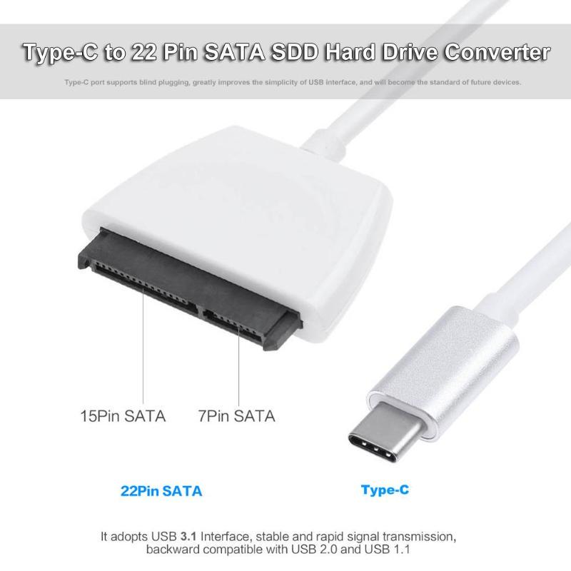 USB3.0 to SATA Data Cable for 2.5inch HDD Type-C Easy Drive Line All-Round Heat Dissipation High Speed Transmission SATA Drive Cable