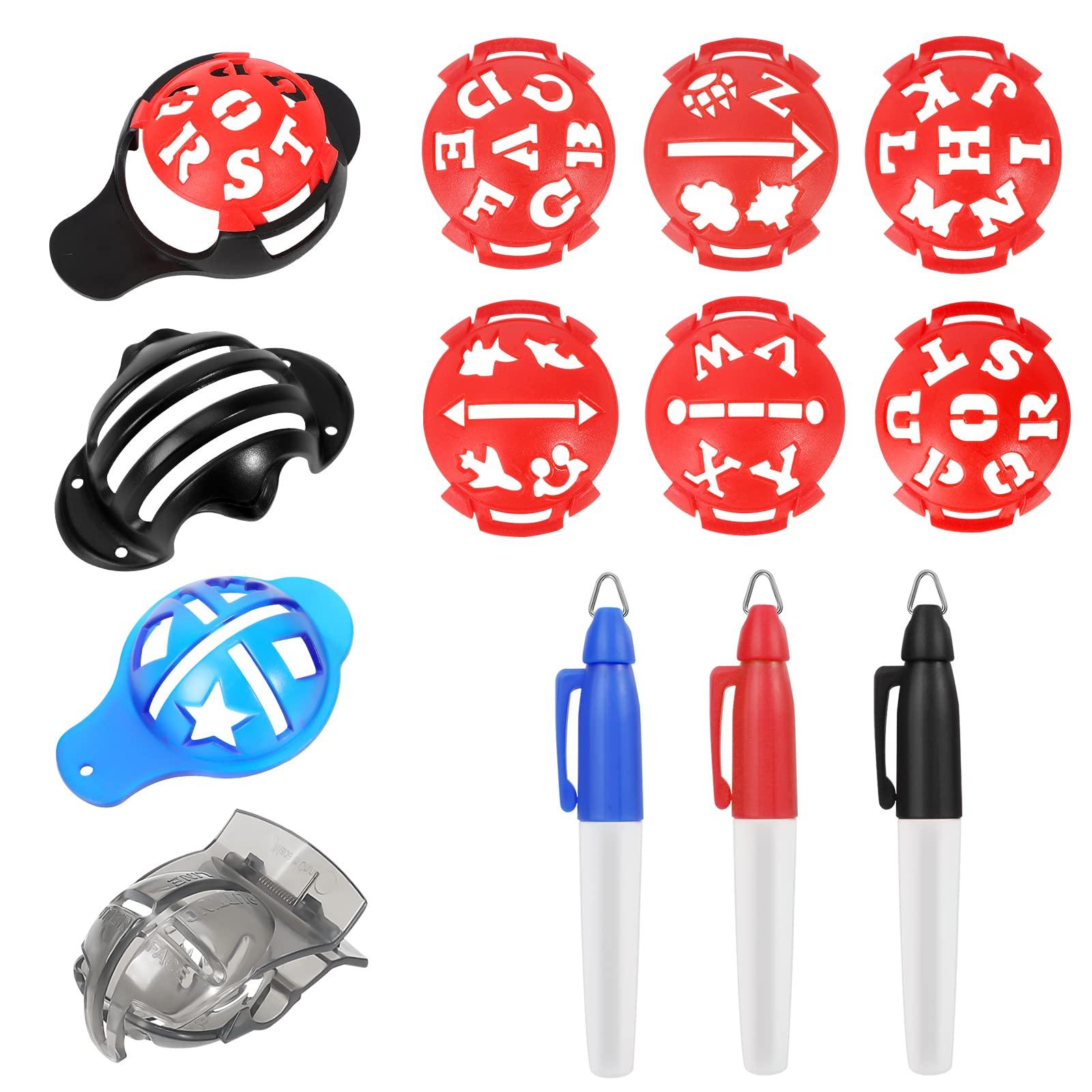 

Маркер для линии гольф-мяча из нержавеющей стали [Набор из 12 шт.] Практика паттинга красный