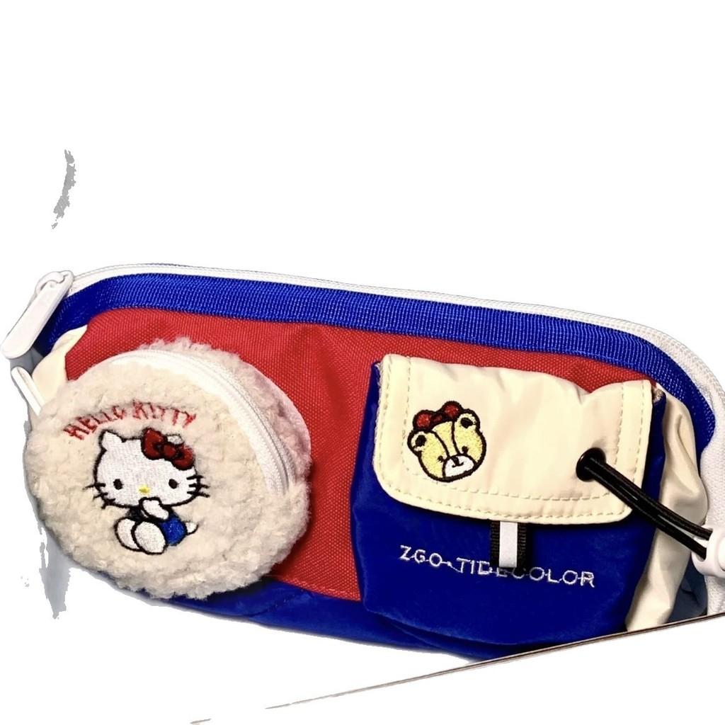 Cartoon Canvas Pencil Case With Large Capacity For Students And Office Use