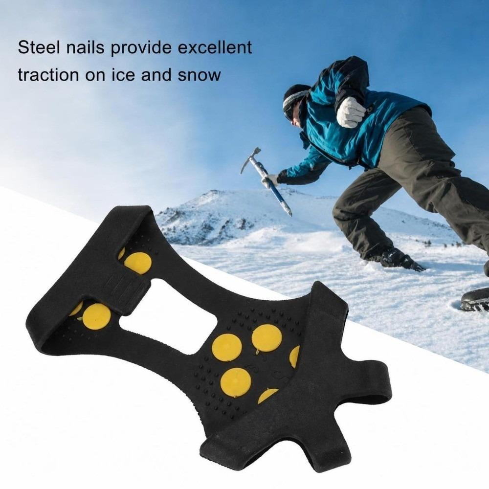 10 Steel Studs Snow Grips Durable Steel Anti-Slip Crampons Long-lasting Traction Cleats  Hiking