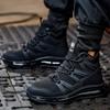 Men Women Steel Toe Safety Shoes Rotating Push Button Puncture Proof Work Sneakers Breathable Anti-smash Anti-stab Construction Security Shoes