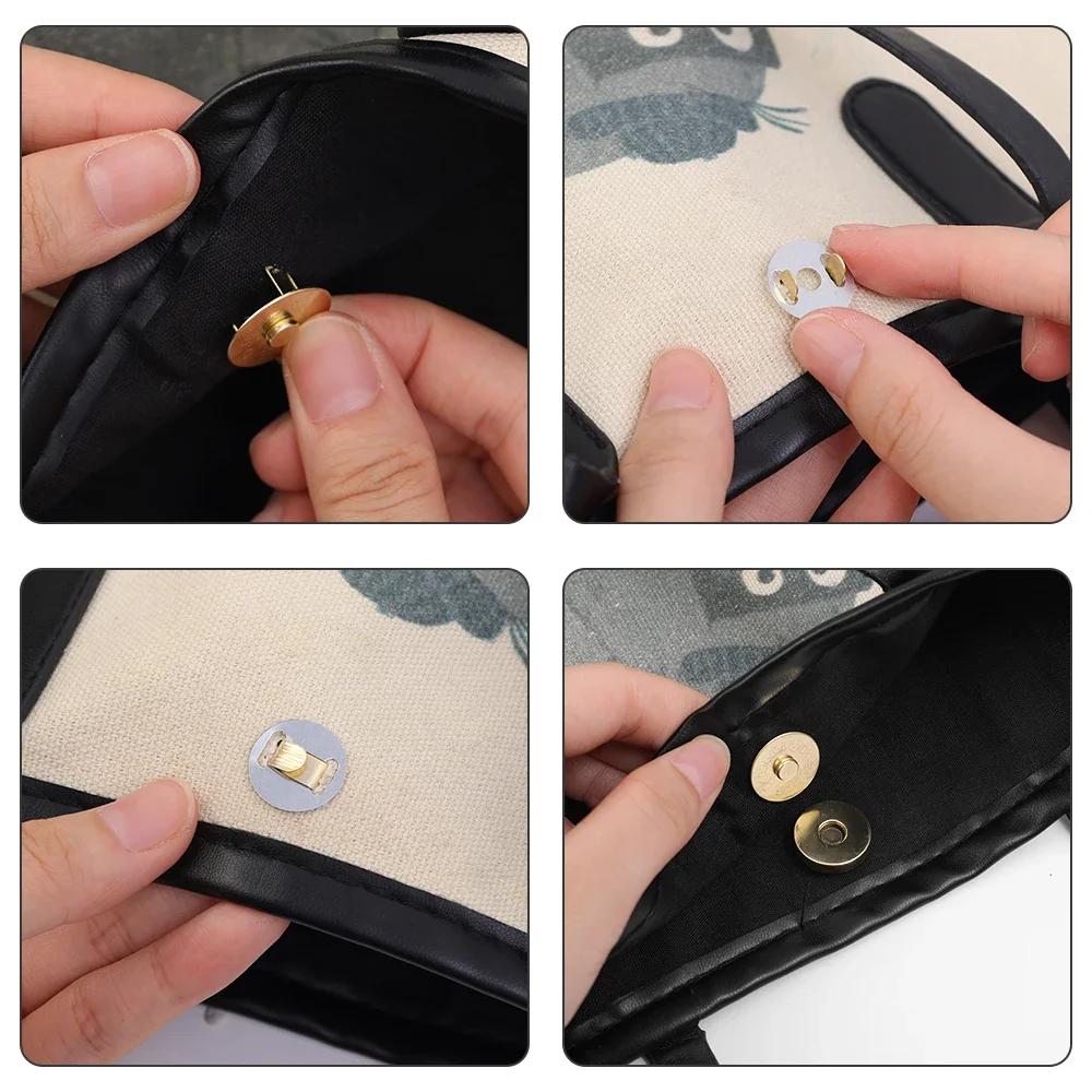 Onzichtbare Magnetische Sluiting Zonder Naad Tas Metalen Knoppen Portemonnee Portemonnee Jas Handtassen 14/18mm Mini Gesp Bagage Onderdelen Accessoires