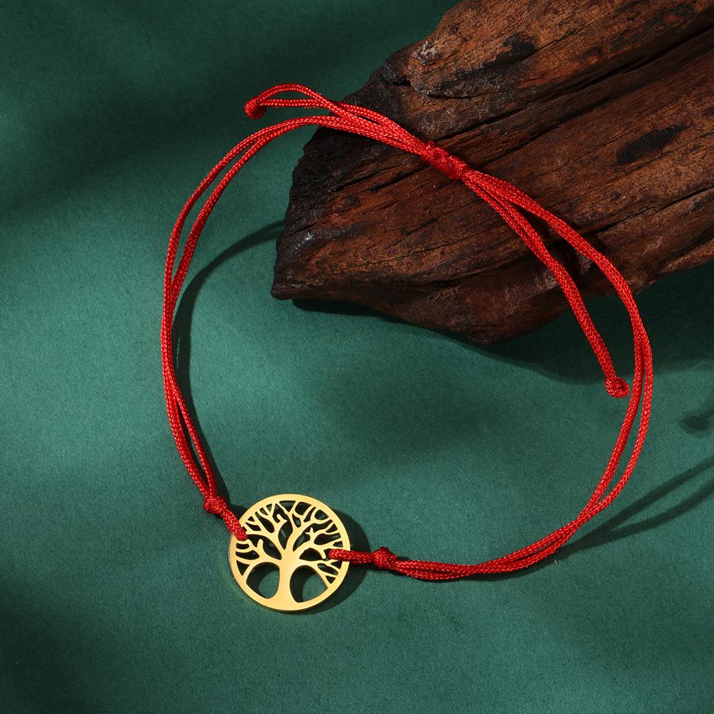 Dawapara Tree of Life Bracelet for Women Positive Energy Growth and Strength Amulet Stainless Steel Minimalist Couple Jewelry