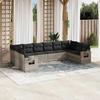 VidaXL Garden Lounge Set with Cushions 10 Pcs, Patio Sofas, Patio Furniture Set, Outdoor Furniture, Grey 3220671